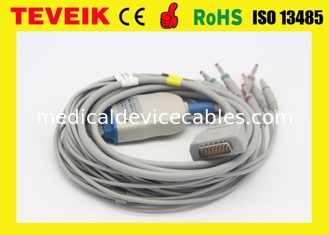 10 Leads EKG Cable With Banana 4.0 / Monitor Connector Cable For GE Marqutte EKG Machine