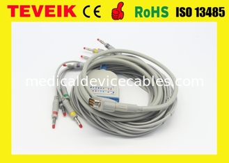 سازگار HP M1770A 10 کابل ECG / EKG سرب و سیم های سرب با استاندارد Banana4.0 IEC
