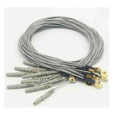 روکش طلا با روکش طلا EEG Cable Ear Clip EEG Electrode Cap، 1 m، Din 1.5، OEM