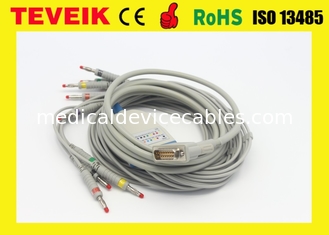 کابلهای Schiller EKG ، 10 leadwires DB 15 پین ، الکترودهای Din/snap/clip ekg