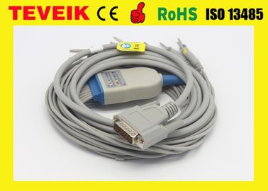 کابل Edan EKG برای SE-12 Express SE-3 SE-601A DB 15 pin AHA / IEC MS1-106902