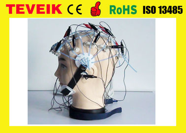 قیمت کارخانه کلاه نوروفیدبک جداکننده 20 لید پزشکی EEG با الکترود مسی روکش نقره