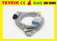 Reusable 5 Leads ECG Trunk Cable With snap For Mindray Patient Monitor