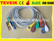 Teveik Factory Price Medical 7 Lead Din 1.5 Holter ECG Leadwire for Patient Monitor