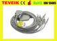 MS1-106902 EDAN یک قطعه 10 کابل EKG / ECG سرب با مقاومت موز 4.0 IEC 10K