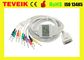کابل ECG سازگار با بوردیک 012-0844-00 10 کابل ECG سرب با استاندارد IEC استاندارد Din 3.0
