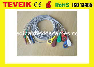 مواد مصرفی پزشکی DIN 1.5 نوع 7 ledHolter کابلهای پزشکی ECG Leadwire ، ضربه محکم و ناگهانی