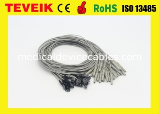 الکترودهای الکتریکی الکتریکی پزشکی، کابل DIN1.5 eeg با نقره ای با ورق کلرید نقره ای