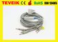پزشکی Teveik Factory Price Nihon Kohden BJ-901D 10 Leadwires DB 15pin ECG/ EKG Cable, Banana 4.0