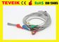 الکترود ECG الکترودهای پلی کربنات فولاد ضد زنگ برای ضربه محکم و ناگهانی و کلیپ